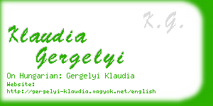 klaudia gergelyi business card